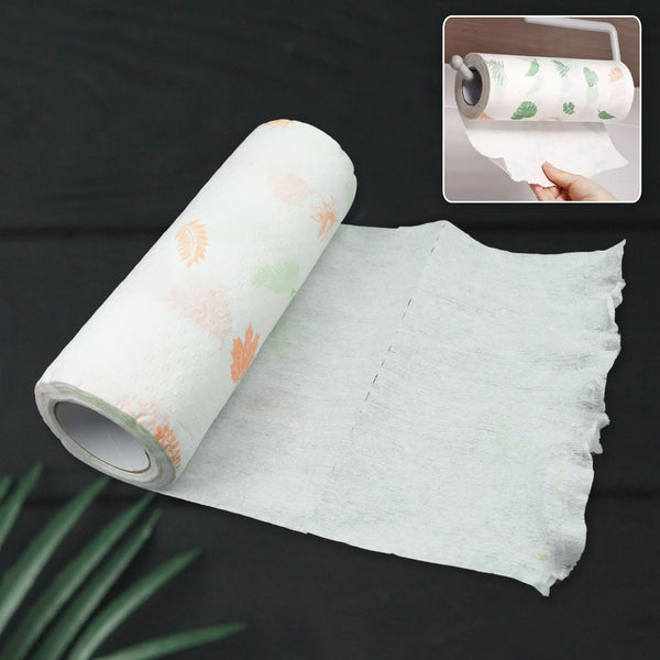 Non Woven Reusable Tissue Roll Oil Absorbing Paper Towel 40 sheets / Pulls