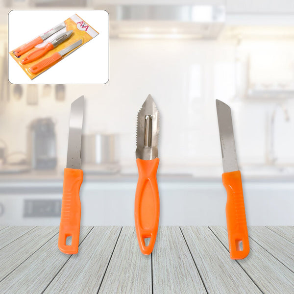3in1 Multipurpose Stainless Steel Classic Kitchen Knife Set of 3