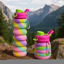 Unbreakable Colorful Silicone Water Bottle