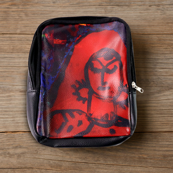 Handcrafted Multipurpose Zipper Pouch with Traditional Art Print