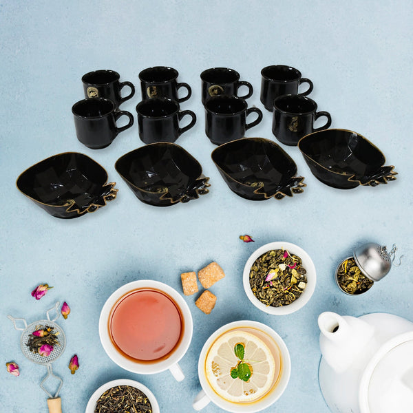 Pine Junction Ceramic Tea / cups / Mug Set Pineapple Shape Serving Bowl (12 Pcs set)
