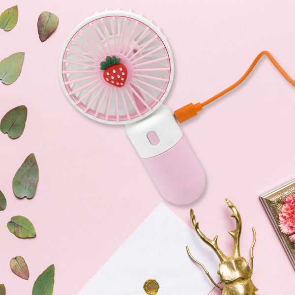 Portable Small Electric Fan – Rechargeable Mini Handheld Fan for Students
