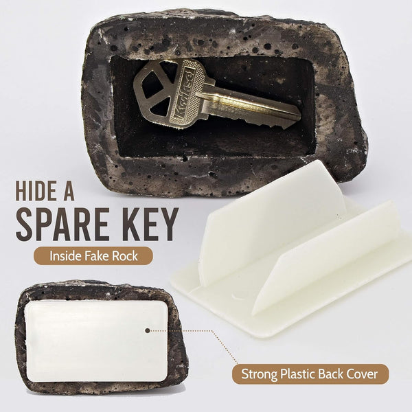 Realistic Fake Rock Key Hider – Weatherproof Outdoor Key Storage Emergencies (1 Pc)