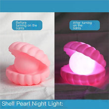 Pearl Shell Night Lamp Decorate Desk Lights Nursery Toy Lamp (Small Battery Operated)