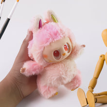 Pink Plush Toy Cartoon Keychain with Hook Colorful Animal Pink Have a Seat Vinyl Plush Blind Box  (1 Pc)