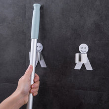 Smile Face Wall Mounted Brush and Broom Holder Seamless Mop Hook Organizer (1Pc)