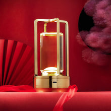 Crystal Lantern Table Lamp Rechargeable Cordless LED Light with 3 Colors 1 Pc