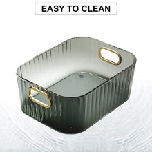 Premium Ribbed Transparent Storage Basket