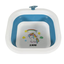 Space-Saving Foldable Baby Wash Basin, Lightweight & Easy to Clean 28×28 Cm)