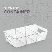 Plastic Refrigerator Organizer Bins, 1 Stackable Fridge Organizers with Handle, Clear Organizing Food Fruit Vegetables Pantry Storage Bins for Freezer kitchen Cabinet Organization and Storage (1 Pc Mix Color)