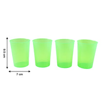 Reusable Plastic Drinking Tumblers - 4-Piece Transparent Water Cup Set