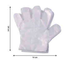 Disposable Transparent Plastic Gloves (100 Piece Pack)
