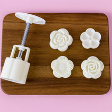 Mooncake Press Mold with 4 Stamps set