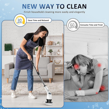 7-in-1 Electric Spin Scrubber Cleaning Brush with Extension Handle (1 Set)