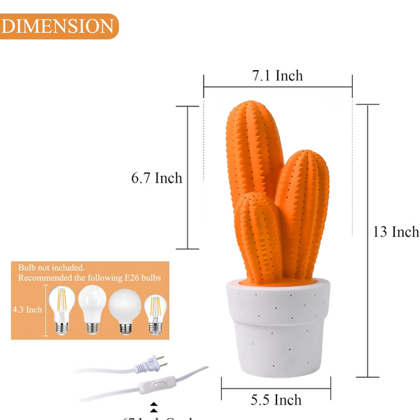 Ceramic Table Lamp Big Desk Lamp (1 Pc)