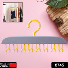 Plastic Organizer Hanger with 8 Hooks Heavy Duty Clothing Tank Top Belt Towel  (1 pc)