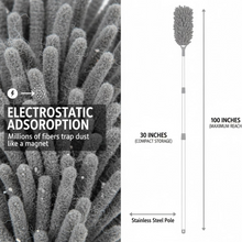 Microfiber Dusters for Cleaning, Telescoping Feather Duster with 100 inches Extendable Handle Pole, Dusting Cleaning Tools for Cleaning High Ceiling, Ceiling Fan, Blinds, Cobwebs, Furniture, Cars