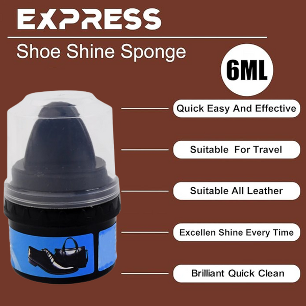 Instant Shoe Shine Sponge with Liquid Polish (1 Pc)