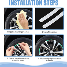 Car Wheel Hub Reflective Car Stickers, Night Warning Stickers (20 Pcs Set/ Multicolored)