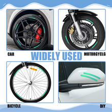 Car Wheel Hub Reflective Car Stickers, Night Warning Stickers (20 Pcs Set/ Multicolored)