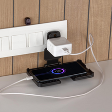 Multi-Purpose Wall Holder Stand for Charging Mobile (Black)