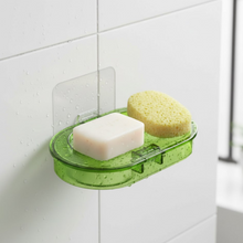 Wall-Mounted Plastic Soap Dish Holder for Bathroom & Kitchen