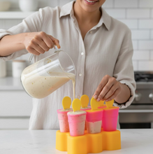 Kulfi Maker Moulds Set Plastic Homemade Kulfi Mould 6pcs Set For Freezer Use