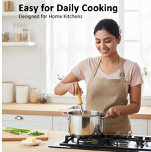 Stainless Steel Potato Masher, Pav Bhaji Masher with wooden handle