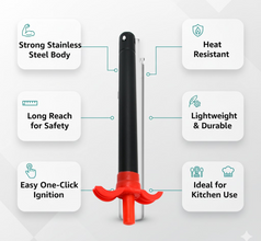 Stainless Steel Gas Lighter for Kitchen Stoves (1 Pc)