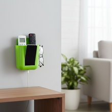 2-Section Multipurpose Wall Holder – Mobile, Remote & Makeup Brush Storage (1 Pc)