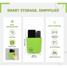 2-Section Multipurpose Wall Holder – Mobile, Remote & Makeup Brush Storage (1 Pc)