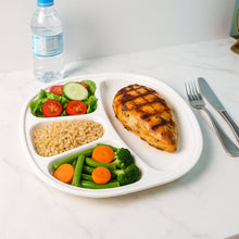 Plastic Large Compartment Dinner Plate / Thali with 4 Sections