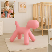 Plastic Cute Animal Puppy Chair Dog Low Footstool for Bedroom Living