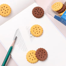 Biscuit-Shaped Erasers – Fun Rubber Stationery for Kids (6 Pcs Set)
