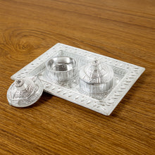 Silver-Finish Pooja Kumkum Box Tray - (1 Pc)