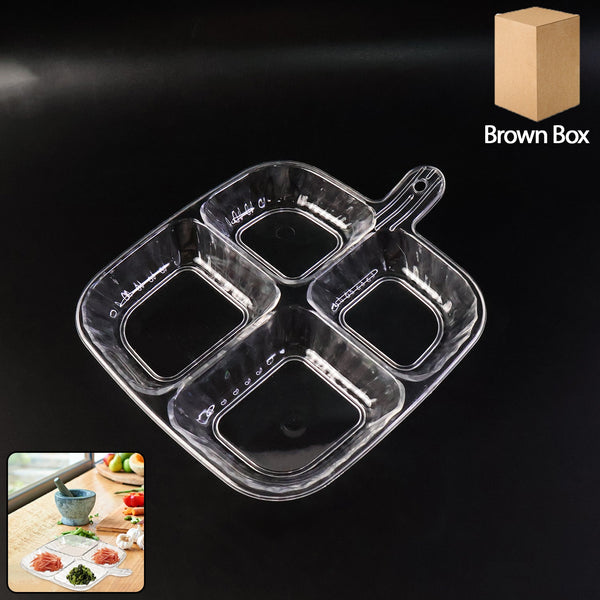 Plastic Kitchen Trays for Serving (4 Compartment / 1 Pc)