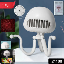 Portable USB mini fan with light projection