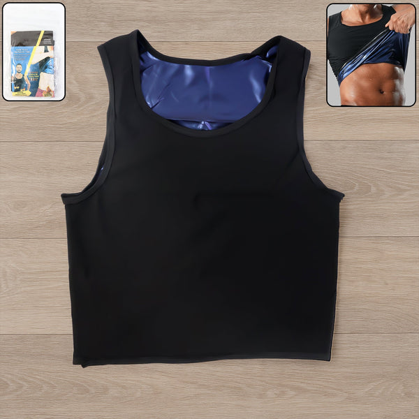 Men’s Slim Fit Sweat Shaper Tank Top (S/M, 1 Pc)