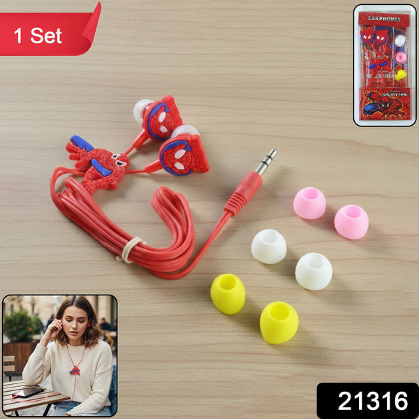 Cartoon Character Wired In-Ear Earphones (1 Set)