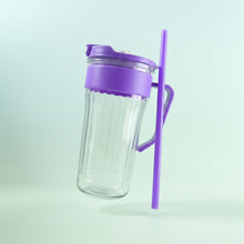 Kiddie Style Plastic Tumbler with Straw and Handle (500 ML Approx)