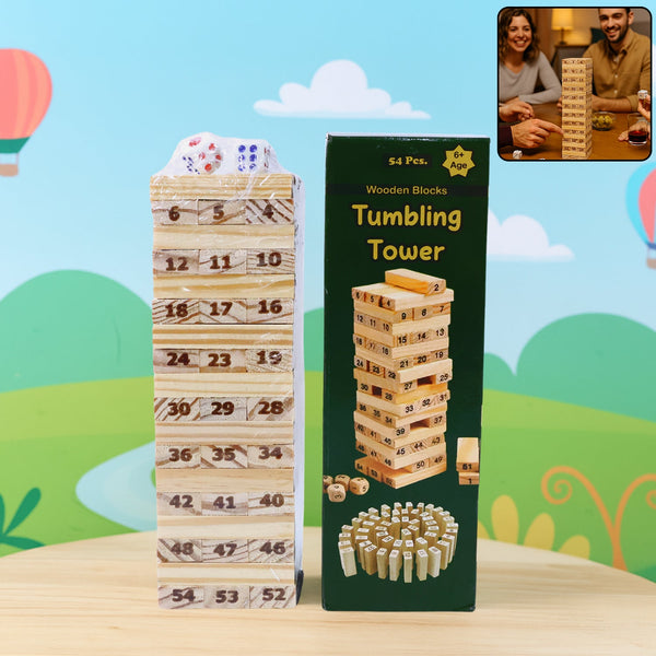Tumbling Tower Wooden Blocks Game - (Set)
