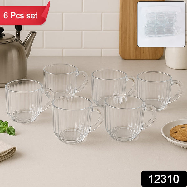 Unbreakable Transparent Plastic Tea Cups (Set of 6 Pc)