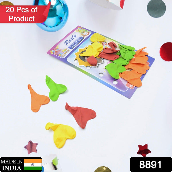 Festive heart balloons set