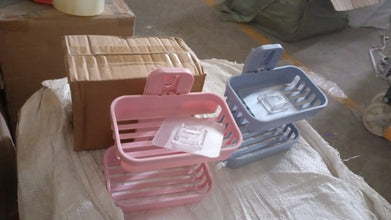 Adhesive Sticker Soap 2 Layer Dish Holder Wall Mounted (Double Layers / 2 pc)