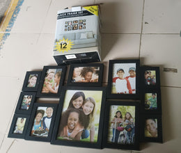 Black 12 Photo Frame Set