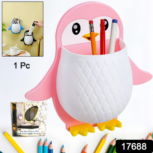 Penguin Storage Box, Wall Nightstand, Office Plastic Wall Mount