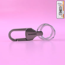 Premium Metal Keychain Carabiner Clip Hook with Dual Key Rings (1 Pc)
