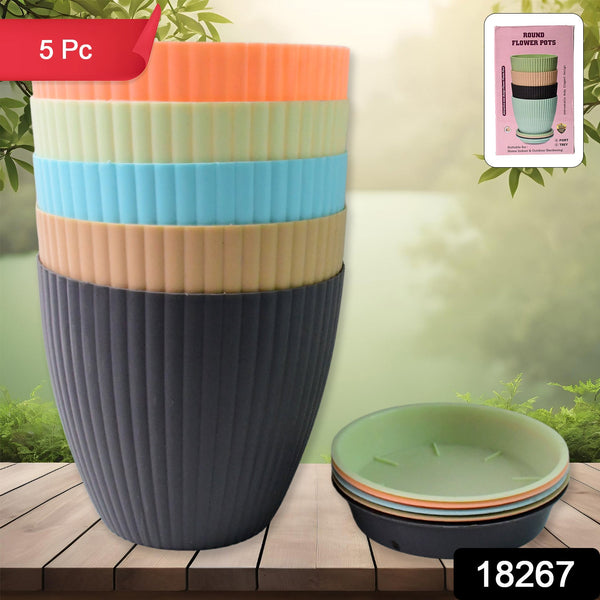 Round flower pots