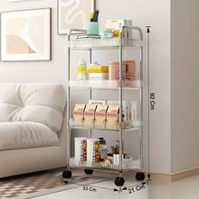 4 Layer Multipurpose Storage Trolley with Wheels
