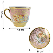 Decorative floral tea cup set
